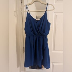 Lush Brand Cobalt Blue V-Neck Dress